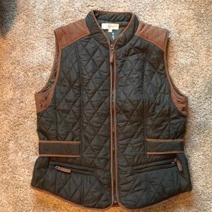 Boutique dark forest green vest